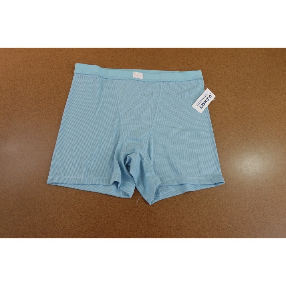 Old Navy Womens Size XS Blue High-Waisted Rib Knit Boyshort Brief Panty NWT